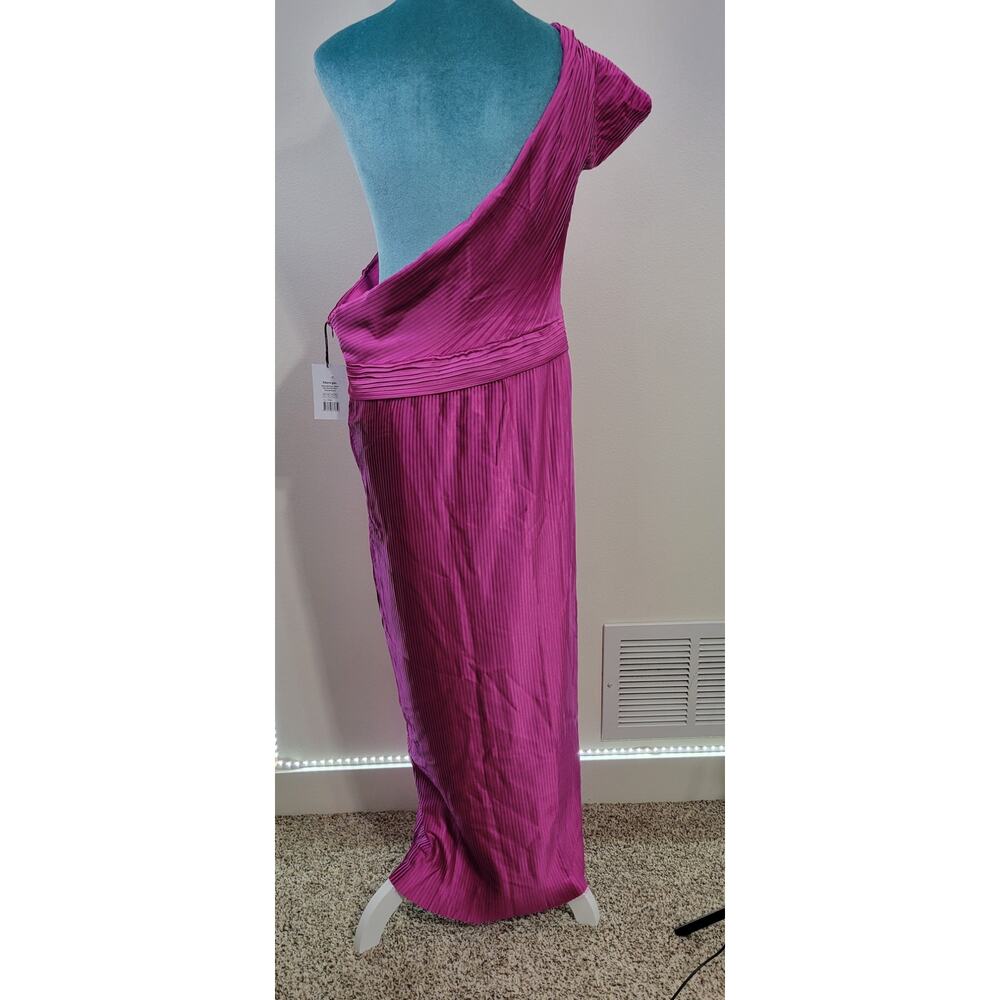Show Po Dress Womens 14 One Shoulder Vibrant Bold Sexy Dress Long Whimsical NWT - Picture 4 of 13